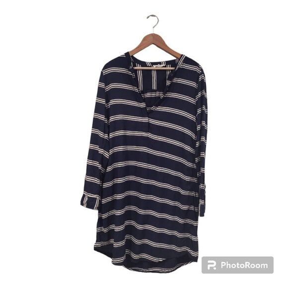 BeachLunchLounge Blue/White Striped Coverup Size M - Picture 2 of 6